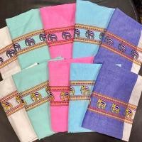 ราคา ผ้าขาวม้าวัวลานปักลายช้างธงชาติ แบบใหม่ ไม่ซ้ำใคร ขนาด 85x200 ซม. (40878192023)