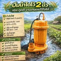 ราคา ปั๊มแช่ ไดโว่ 2 นิ้ว ปั๊มจุ่ม ปั้มน้ำดูดโคลน (เหล็กหล่อ) QXD4 ดูดน้ำเสีย ดูดโคลน ฮาชิเทคแท้ (23135833388)