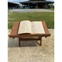 ราคา โต๊ะวางหนังสือไม้สักเอนกประสงค์ (28553411429)