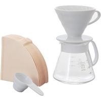 ราคา HARIO V60 Ceramic Dripper, 02 Set, For 1-4 Cups, White, Made in Japan (9212808470)
