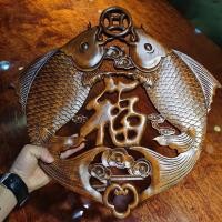 ราคา ส่วนลดทั้งร้านDongyang ไม้แกะสลักตกแต่งไม้จี้กลวงจีนการบูรไม้ปลาคู่ Blessing ตกแต่ง (25083433188)