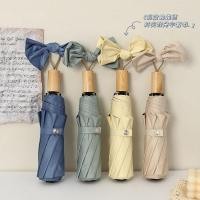 ราคา ร่มสนาม ร่มพกพา ร่มสามพับแบบใช้มือร่มสีทึบไวนิลกันแดดป้องกันรังสียูวีร่มใช้ได้สองทางร่มกันแดดร่มพับหญิง (57507218510)