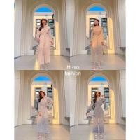 ราคา Hi-so j Jumpsuit (311)จั๊มสูทไขว้หน้าแขนยาว กางเกงขายาว คอวีขา 5 ส่วนผ้าชีฟองทรายพิมพ์ลาย (8631254936)