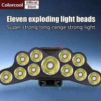 ราคา ไฟหน้าสำหรับชาร์จบatteries via USB พร้อม 11 ดวง LED ส่องสว่าง กันน้ำ ใช้ตกปลาและOutdoor (56506148368)