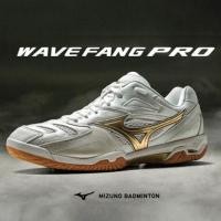 ราคา HOT[Mizuno] Badminton Shoes Wave Fang PRO White/Gold 22~28.5cm 2E [From JAPAN] (25008494071)
