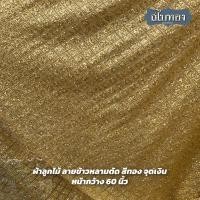 ราคา ผ้าลูกไม้กากเพชร สไบปักดิ้น สไบลูกไม้ ลายข้าวหลามตัดสีทอง จุดเงิน ขนาดหน้ากว้าง 60 นิ้ว [ราคาต่อเมตร] (12512917183)