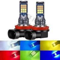 ราคา แพ็ค2ชิ้น ไฟตัดหมอก LED 4สเต็ป กระพริบได้ค้างได้ สีขาว-ส้ม สีไอซ์บลู-ส้ม H8/H9/H11 ขั้วHB4/9006 12V (18505046976)