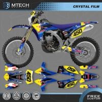 ราคา DSMTECH Motorcycle Graphics Background Decals Stickers Kits for YAMAHA WRF450 2012 2013 2014 2015 0 (56906539804)