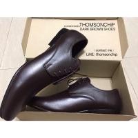 ราคา Leather dark brown shoes รองเท้าหนังหัวแหลม (31576277)