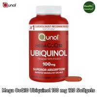 ราคา <Qunol> Mega CoQ10 Ubiquinol 100 mg 120 Softgels ยูบิควินอล (55904970860)