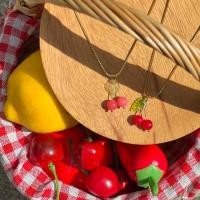 ราคา daintyme - Cherry on Top necklace สร้อยทอง 18k จี้เชอร์รี่ (27158640052)