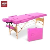 ราคา poodoo เตียงนวด ขาไม้ แบบพกพา ขนาด185x60 เตียงสปา เตียงนวดตัว พับเก็บได้ ปรับระดับได้ (15695997724)
