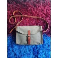 ราคา Swiss Army shoulder bag handbag canvas leather 24×16×6(Handmade) (40205393735)