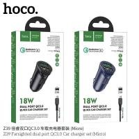 ราคา ชุดชาร์จรถ.Z39พร้อมสายชาจ์ซำซุงหัว(Micro)มี2ช่องUSBไฟเข้าไว18Wชาร์จไฟ3.0ของแท้จากบริษัทยี่ห้อ.Hoco (10328429476)