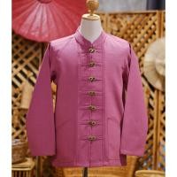 ราคา เสื้อผ้าฝ้ายพื้นเมือง เสื้อผู้ชาย อัดกาว ผ้าฝ้ายสีชมพูกลีบบัว (22276741721)