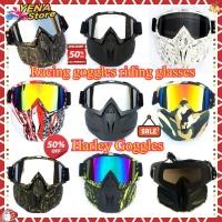 ราคา YENA- Retro Mask Motorcycle Racing Goggles Riding Glasses Windshields Off-road Ski Oakley Sunglasse (46353567354)