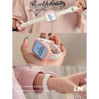 ราคา Polka Dot เอวเล็กซิลิโคนสําหรับ Apple Watch Series 11 iWatch Series S11 S10/9/8/7 Ultra 3 2 SE3 SE2 49 มม.46 มม.45 มม.44 มม.41 มม.42 มม.40 มม.สายรัดข้อมืออุปกรณ์เสริม (49053774080)