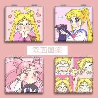 ราคา เซเลอร์มูนนักเรียนน่ารักกระจกขนาดเล็กแบบพกพาพับกระจกแต่งหน้ามินิสองด้านปกหนังสี่เหลี่ยม (44278624277)