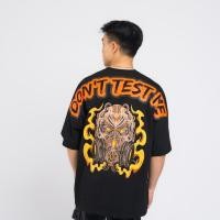 ราคา Orijiattyres เสื้อยืดขนาดใหญ่สําหรับผู้ชายและผู้หญิง Dont Test Me Orange Cotton Combed Plastisol Screen Printing ML XL (ORJ-WDVZ045) (24640914251)