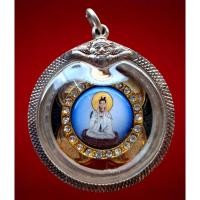 ราคา ล็อกเก็ตเจ้าแม่กวนอิม ล้อมเพชร เจ้าแม่กวนอิม เลี่ยมเงินขนาด 5 cm งานเก่าโบราณงดงามยิ่ง หายากในแผ่นดิน ออก ณ ที่สถานธรรมไ (25740094790)