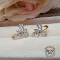 ราคา ต่างหูโบว์ เพชรแท้ ทองแท้ 18k (17155251496)