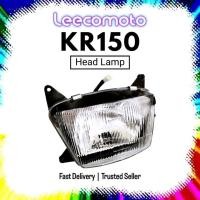 ราคา KR150 ด้านหน้าหัวโคมไฟโคมไฟ DEPAN HEADLAMP HEADLIGHT พร้อมซ็อกเก็ต + MENTOL หลอดไฟครบชุด KAWASAKI KR 150 KR150 (40212277124)