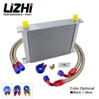 ราคา AN10 Universal 30 Rows Transmission Oil Cooler Kit + Oil Filter Sandwich Adapter + Staingless Steel (48756642321)