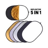 ราคา CAHAYA 5 in 1 / 2 in 1 Photo Studio Light Reflector - Oval 90 x 120cm (29338432601)