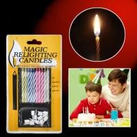 ราคา เทียนวันเกิด(เป่าเบาๆไม่ดับ) magic relighting candles (1129279000)
