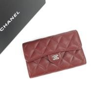 ราคา New Chanel Tri-Fold Medium6” Wallet in Burgundy Cavier Shw Holo30 (6848884275)