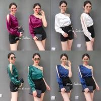 ราคา hbstation.shop เสื้อผ้าผู้หญิง งานชุดเข้าเซท บ่าเดี่ยว สวย เปิดไหล่ มาพร้อมขาสั้น สีดำ สีขาว ม่วง กรม เขียว ดำ พร้อมส่ง (40220862344)