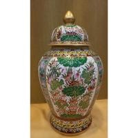 ราคา โถพลู เบญจรงค์ 12" ลายช่อง (8211149252)