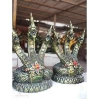 ราคา รูปปั้นพญานาค รุ่นเบิกทรัพย์ สีดำนิล พ่นน้ำ 3 เศียร (12104243497)