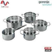 ราคา (Gorenje) ชุดหม้อกระทะสำหรับเตาแม่เหล็กไฟฟ้า Induction Cookware รุ่น CW09ES (55256861716)