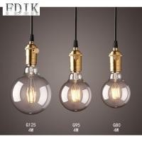 ราคา G80 G95 G125 E27 Vintage Edison หลอดไฟ LED 2W 4W 6W 8W (21177669781)