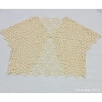 ราคา เสื้อถักโครเชต์ต่อดอก Hand made ผ่าหน้า สีครีม ไซส์ S (16892465571)