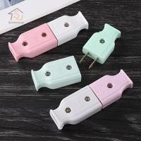 ราคา ปลั๊กไฟตัวผู้ ปลั๊กไฟตัวเมีย ทนกระแสไฟฟ้า10A 250V ไฟบ้าน220v พลาสติกอย่างดี ขาทองเหลือง คละสี (41010901817)