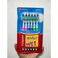 ราคา คอลเกต แปรงสีฟัน เอ็กซ์ตร้าคลีน คละสี (แพ็กสุดคุ้ม 5 ด้าม ฟรี 1 ด้าม) (18744575745)