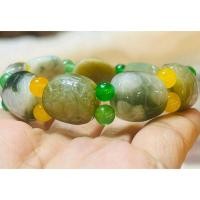 ราคา 26/2/68 กำไลหินนำโชคหยกแกะเป็นรูปหลังเต่า 16x8 มิล (27527599014)