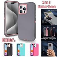 ราคา Hybrid เกราะกันกระแทก 3-in-1 เคสโทรศัพท์สําหรับ iPhone 16 15 Pro MAX 14 13 12 Pro MAX 14 15 Plus 14 Pro MAX 11 12 Pro MAX XS MAX XR X 6 6s 7 8 Plus 16 Pro Max Hard PC+Soft TPU Back C (28276178978)