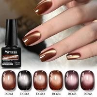 ราคา MTSSII Brown Water Light Cat Eyes Magnetic Nail Gel Polish ฤดูหนาวเล็บ Jelly Glass Soak Off Varnish กึ่งถาวร (45953245191)