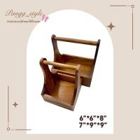 ราคา กระเช้าไม้ กระเช้าใส่เครื่องปรุง ไม้ยางพารา/ไม้จามจุรี (5361582577)