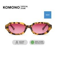 ราคา KOMONO Reese Cavee แว่นตากันแดด ทรงเหลี่ยมผืนผ้า สีกระ กันรังสี UV400 วัสดุคุณภาพ (11908385406)
