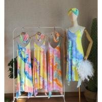 ราคา เดรสผ้ายืดมัดย้อมสีหวานผ้าคอตต้อลงานป้ายviv (4783881434)