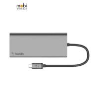 ราคา BELKIN USB-C 8 IN 1 MULTIMEDIA HUB WITH POWER PASS THRU 60W GREY อุปกรณ์แปลงสัญญาณ (17594725200)