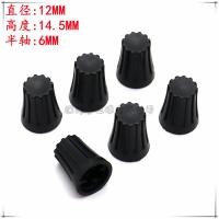 ราคา 10ชิ้น12 x 14.5มิลลิเมตรพลาสติกลายลูกบิดหมวกผสมตารางลูกบิดหมวกโพเทนชิโอมิเตอร์ปรับลูกบิดหมวกครึ่งแกน6มม (48307988560)