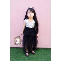ราคา เสื้อผ้าแฟชั่นเด็กผู้หญิง ชุดเซตเสื้อ+กระโปรงฟรุ้งฟริ้ง (4458083459)