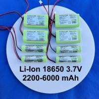ราคา ถ่านชาร์จ 18650 Li-Ion 3.7V ขนาด 2200mAh,3000mAh,4400mAh,6000mAh ขั้ว XP2.54 ขั้ว PH2.0 (19277962214)