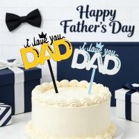 ราคา Dual Color "I Love You DAD" คอลเลกชันท็อปเปอร์อะคริลิคสําหรับวันเกิดของพ่อ (51457495298)
