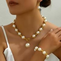 ราคา 3ชิ้น/เซ็ตชุดเครื่องประดับมุก ต่างหูมุกขนาดใหญ่ สร้อยคอสร้อยข้อมือแสงหรูหราหรูหราชุดเครื่องประดับแต่งงานเครื่องประดับแฟชั่นอุป (28306693046)